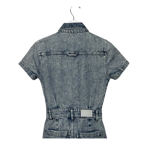 PISTOLA WOMENS XSMALL DENIM BRIX AVIATOR COTTON MINI JEAN DRESS BLUE NEW - Picture 9 of 14